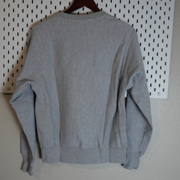 Champion Reverse Weave Sweatshirt Gray Crew‎ Neck Pullover Small Menswear - Picture 2 of 6